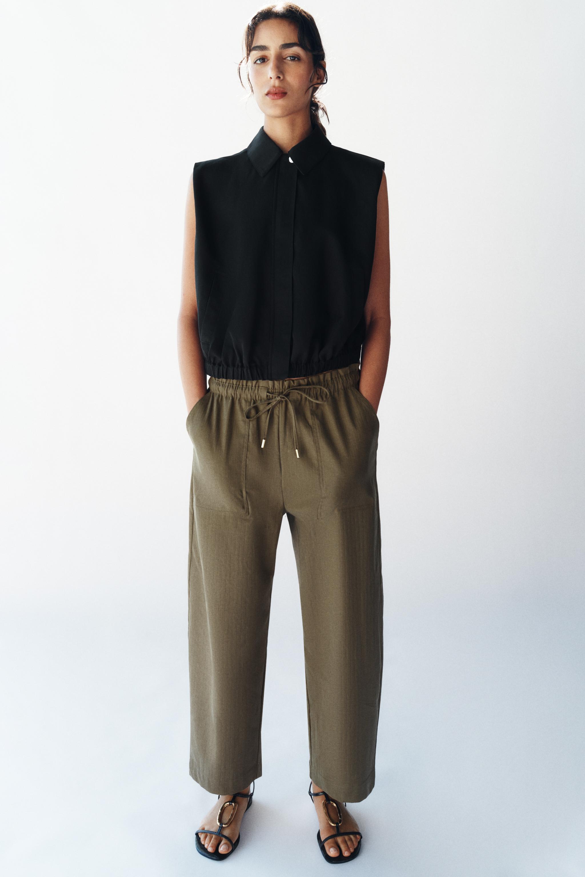 TAPERED PANTS WITH ELASTIC WAIST